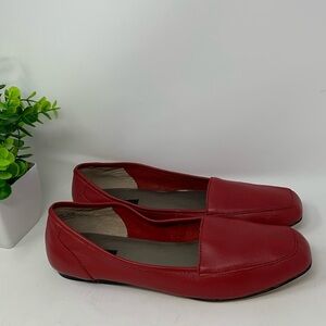 Array red leather Flats